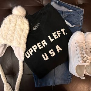 PNW “Upper Left, USA” black sweatshirt.